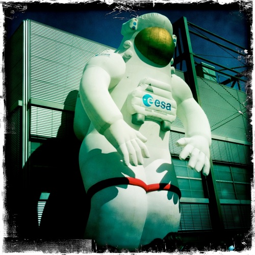 Large inflatable Spacewalker at German Space Day
